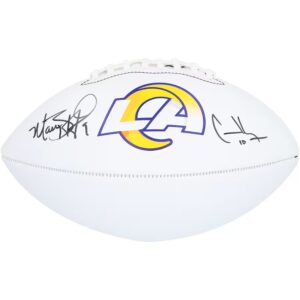 Matthew Stafford & Cooper Kupp Los Angeles Rams Autographed Franklin White Panel Football