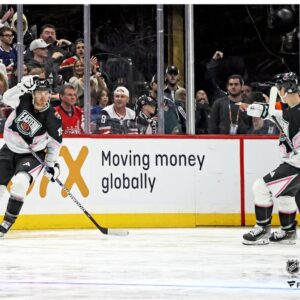 Matthew Tkachuk & Brady Tkachuk Atlantic Division All-Stars Unsigned Celebrating a Goal in the 2023 NHL All-Star Game Photograph