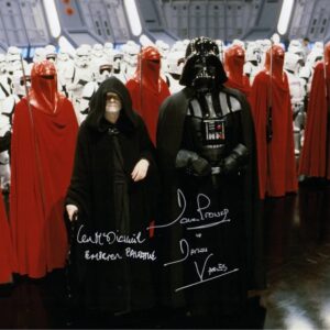 David Prowse and Ian McDiarmid Autographed Star Wars Darth Vader and Emperor Palpatine Death Star 11x14 Photo