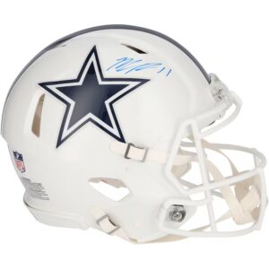 Micah Parsons Dallas Cowboys Autographed Riddell White 2022 Alternate Speed Replica Helmet