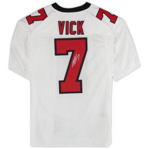 Michael Vick Atlanta Falcons Autographed Mitchell & Ness White Authentic Jersey