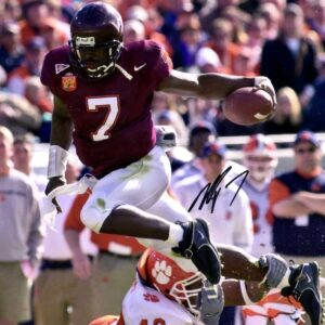 Michael Vick Virginia Tech Hokies Autographed 16" x 20" Hurdle Photograph