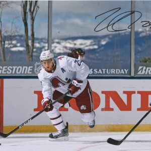 Nathan MacKinnon Colorado Avalanche Autographed 16'' x 20'' Outdoors at Lake Tahoe Photograph