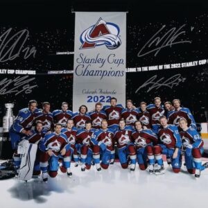 Colorado Avalanche Unsigned 2022 Stanley Cup Champions Team Celebration Photograph