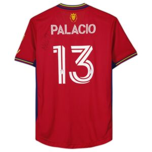 Nelson Palacio Real Salt Lake Autographed Match-Used #13 Red Jersey from the 2023 MLS Season