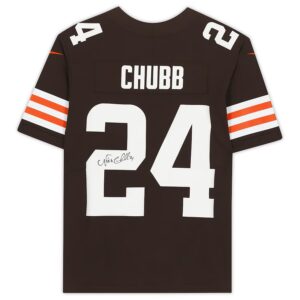 Nick Chubb Cleveland Browns Autographed Brown Nike Game Jersey