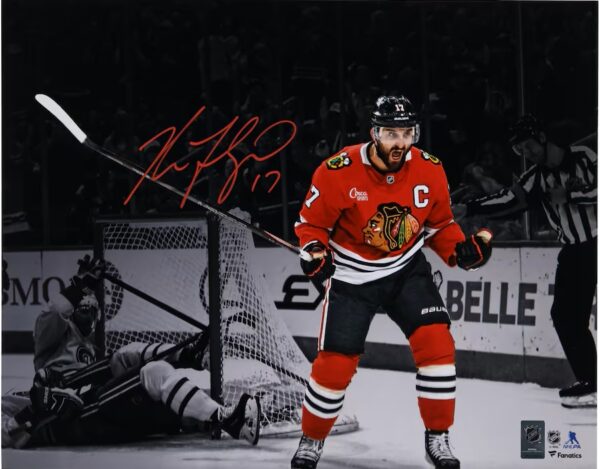 Nick Foligno Chicago Blackhawks Autographed 8" x 10" Red Jersey Celebration Spotlight Photograph