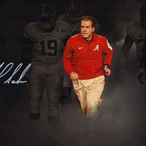 Nick Saban Alabama Crimson Tide Autographed 11" x 14" Spotlight Photograph