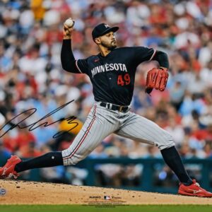 Pablo Lopez Minnesota Twins Autographed 16" x 20" Pitching Photograph