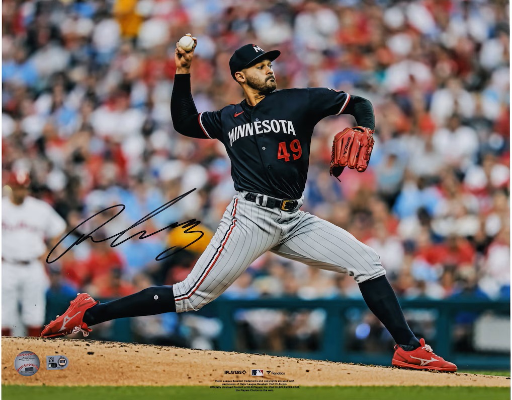Pablo Lopez Minnesota Twins Autographed 16" x 20" Pitching Photograph