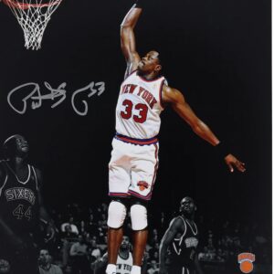 Patrick Ewing New York Knicks Autographed 11" x 14" Dunking vs L.A. Clippers Spotlight Photograph