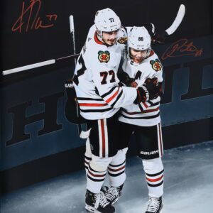 Patrick Kane and Kirby Dach Chicago Blackhawks Autographed 16" x 20" Dual Photograph