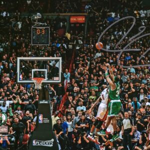 Paul Pierce Boston Celtics Autographed 8" x 10" Game Winning Shot vs. Chris Bosh Photograph