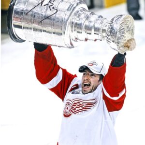 Pavel Datsyuk Detroit Red Wings Autographed 2008 Stanley Cup Champions 8" x 10" Raising Cup Photograph