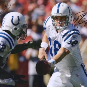 Peyton Manning & Edgerrin James Indianapolis Colts Autographed 16" x 20" Handoff Photograph