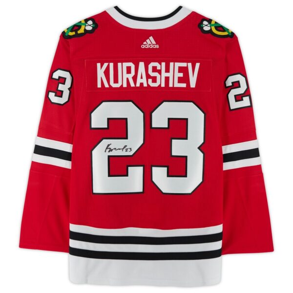 Philipp Kurashev Chicago Blackhawks Autographed adidas Authentic Jersey