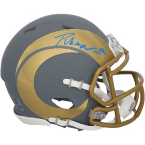 Puka Nacua Los Angeles Rams Autographed Riddell 2024 Slate Speed Mini Helmet