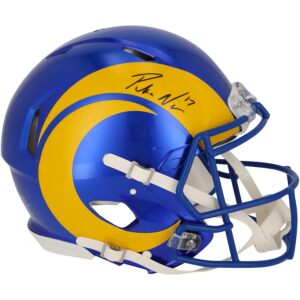 Puka Nacua Los Angeles Rams Autographed Riddell Speed Mini Helmet