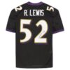 Ray Lewis Baltimore Ravens Autographed Black Mitchell & Ness Authentic Jersey
