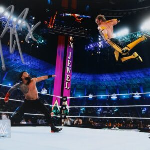 Roman Reigns WWE Autographed 8" x 10" Crown Jewel 2022 vs. Logan Paul Photograph