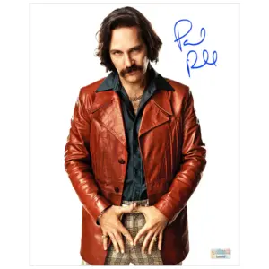 Paul Rudd Autographed Anchorman The Legend of Ron Burgundy Brian Fantana 8x10 Photo