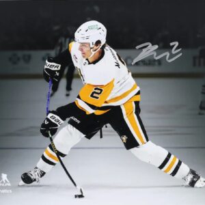 Rutger McGroarty Pittsburgh Penguins Autographed 8" x 10" White Jersey Shooting Spotlight Photograph