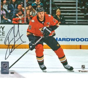 Ryan Getzlaf Anaheim Ducks Autographed 16" x 20" Orange Jersey Skating with Puck Photograph