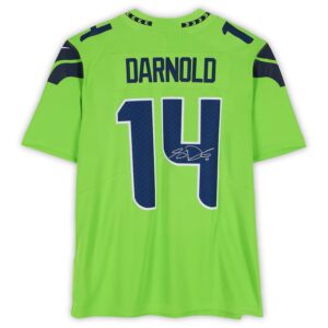 Sam Darnold Seattle Seahawks Autographed Neon Green Nike Limited Jersey