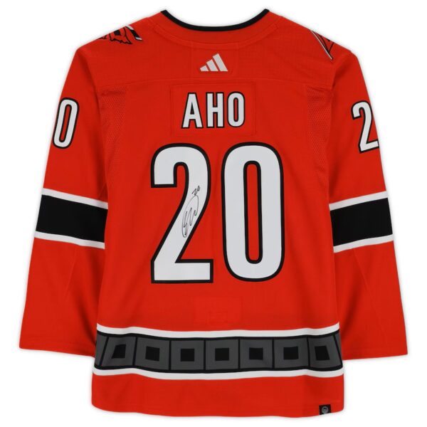 Sebastian Aho Red Carolina Hurricanes Autographed 2022-23 Reverse Retro adidas Authentic Jersey