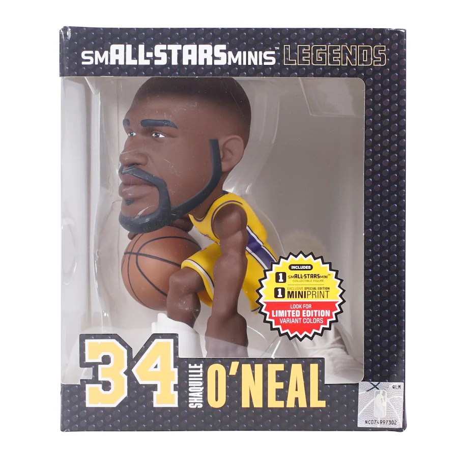 Shaquille O'Neal Los Angeles Lakers smALL-STARS Minis 6" Vinyl Figurine - Look for Limited Edition Uncommon, Rare, and Ultra Rare Solid Team Color Variants