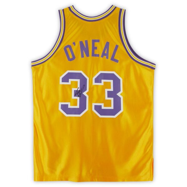Shaquille O'Neal LSU Tigers Autographed Mitchell & Ness Home 1990 Authentic Jersey