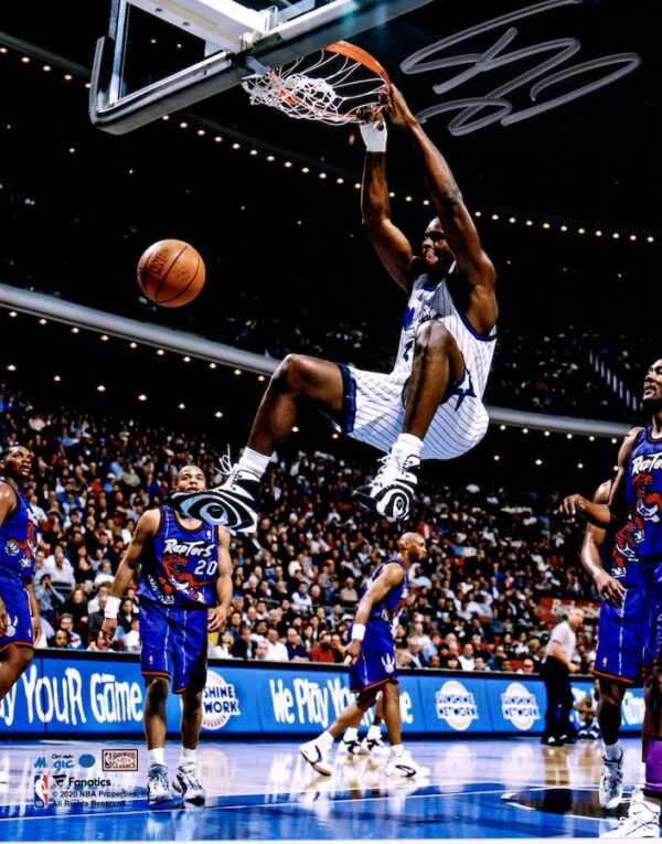 Shaquille O'Neal Orlando Magic Autographed 8" x 10" Dunk vs. Toronto Raptors