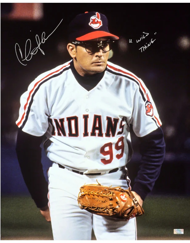 Charlie Sheen Autographed 1989 Major League Ricky Wild Thing Vaughn 16x20 Photo