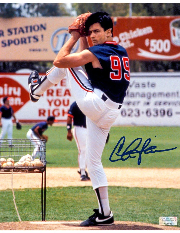 Charlie Sheen Autographed 1989 Major League Ricky Wild Thing Vaughn 8x10 Photo