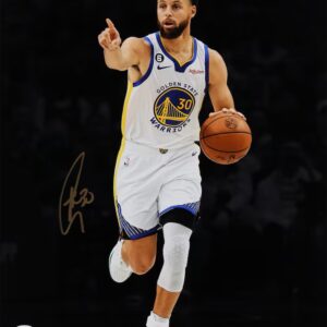 Stephen Curry Golden State Warriors Autographed 16" x 20" Pointing Spotlight Photograph - JSA