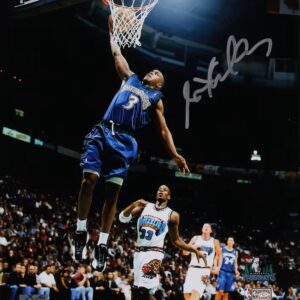 Stephon Marbury Minnesota Timberwolves Autographed 8" x 10" Dunk Vs. Vancouver Grizzlies Photograph