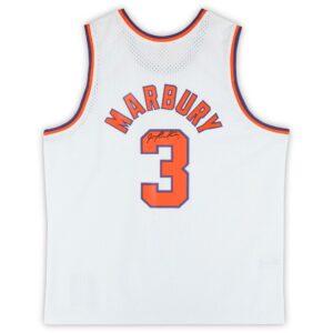 Stephon Marbury Phoenix Suns Autographed Mitchell & Ness 2002-03 White Alternative Swingman Jersey