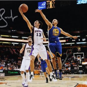 Steve Nash Phoenix Suns Autographed 8" x 10" Layup vs. Golden State Warriors Photograph