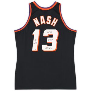 Steve Nash Phoenix Suns Autographed Mitchell & Ness Black 1996-97 Authentic Jersey with Multiple Inscriptions - Limited Edition of 12