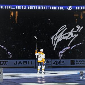 Steven Stamkos Nashville Predators Autographed 8" x 10" Return to Tampa Bay Crowd Salute Photograph