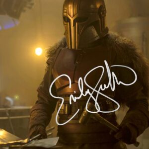 Emily Swallow Autographed Star Wars: The Mandalorian Armorer 8×10 Photo