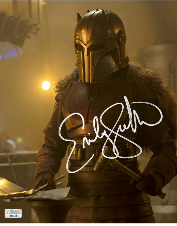 Emily Swallow Autographed Star Wars: The Mandalorian Armorer 8×10 Photo