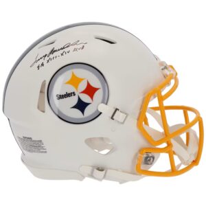 Terry Bradshaw Pittsburgh Steelers Autographed Riddell Flat White Alternate Speed Authentic Helmet with "SB XIII & SB XIV MVP" Inscription