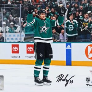 Thomas Harley Dallas Stars Autographed 16" x 20" Green Jersey Celebration Photograph