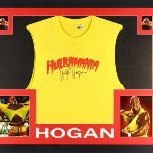 Hulk Hogan Signed Custom Framed "Hulkamania" T-Shirt (PSA)