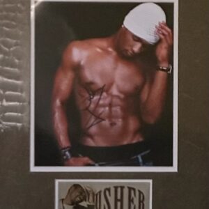 Usher Autographed 8x10 Photo with Custom Mat