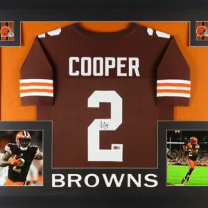 Amari Cooper Autographed Custom Framed Jersey Display (JSA)