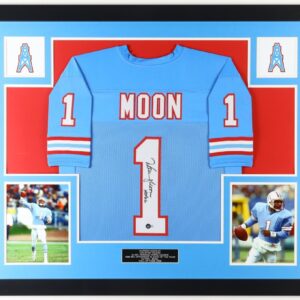 Warren Moon Houston Oilers Autographed Framed Jersey