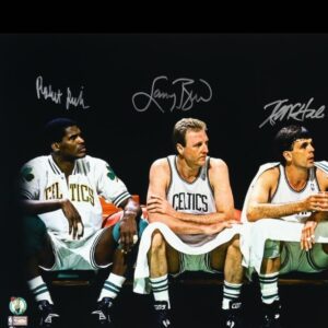 Larry Bird, Robert Parish & Kevin McHale Boston Celtics Autographed 16x20 Photo