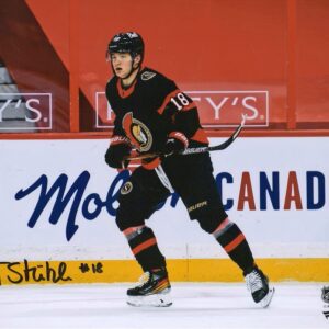 Tim Stutzle Ottawa Senators Autographed 8" x 10" NHL Debut Photograph